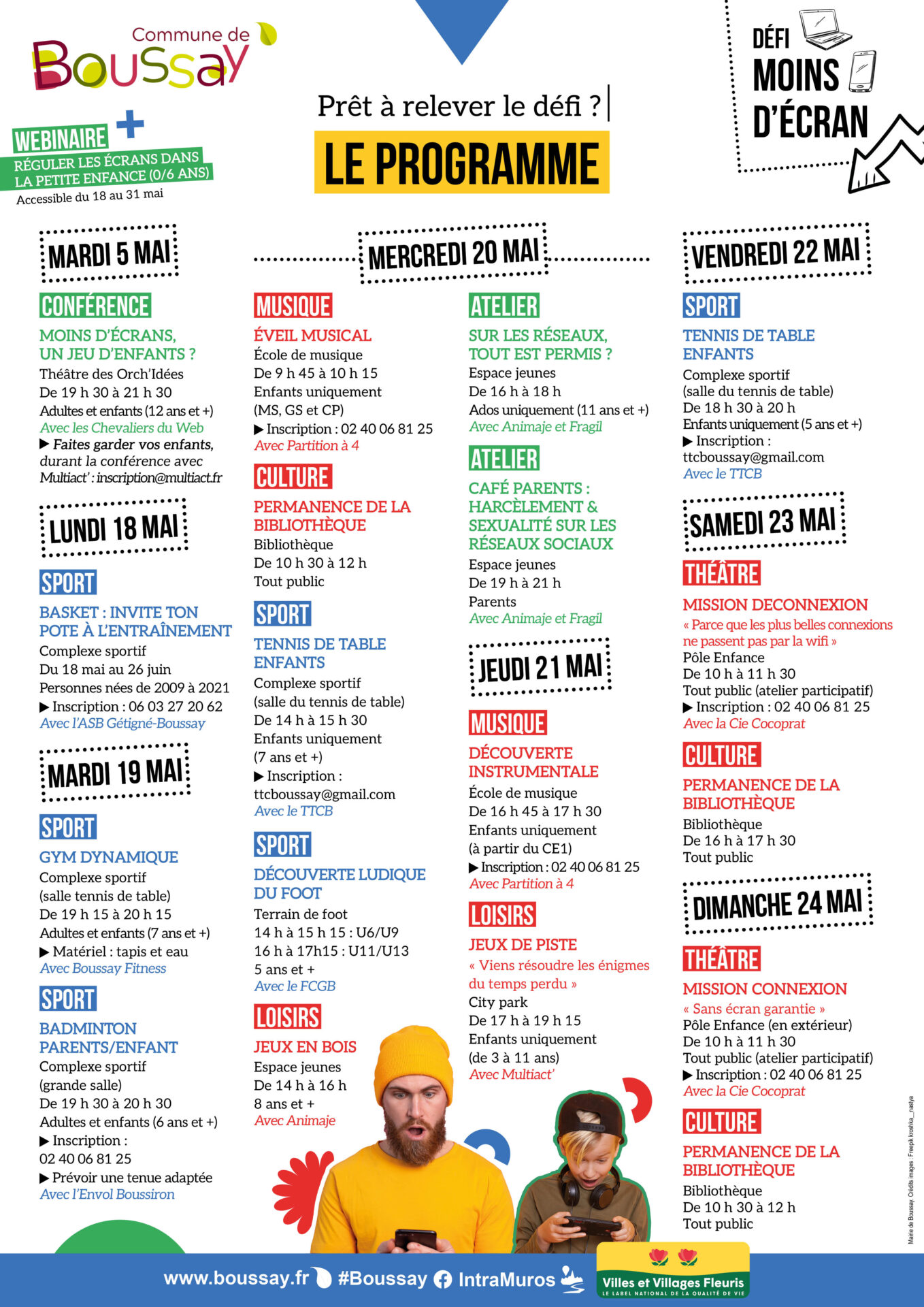 Programme complet du défi moins d'écran