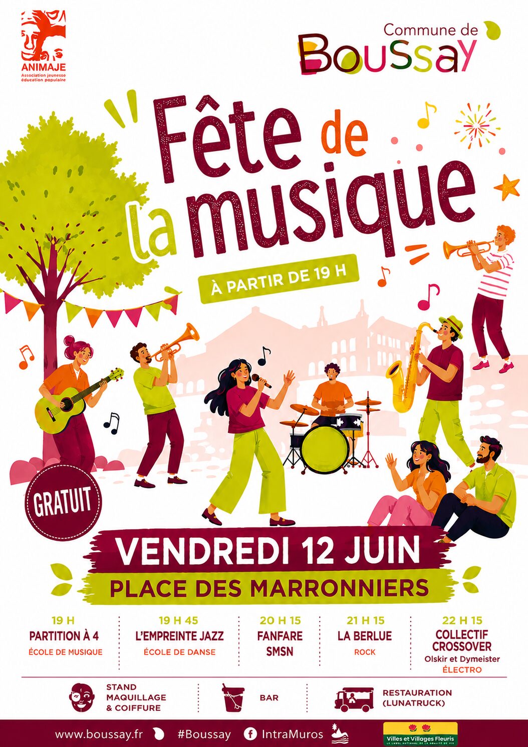 Affiche Fête de la musique 2026 à Boussay